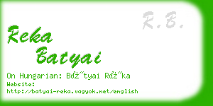 reka batyai business card